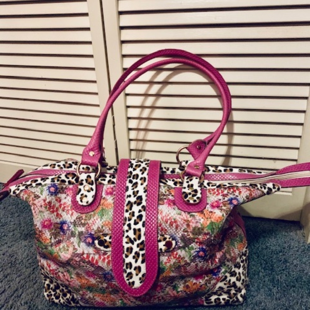 Snake Floral Satchel